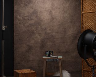 Industrial Brown hand painted backdrop